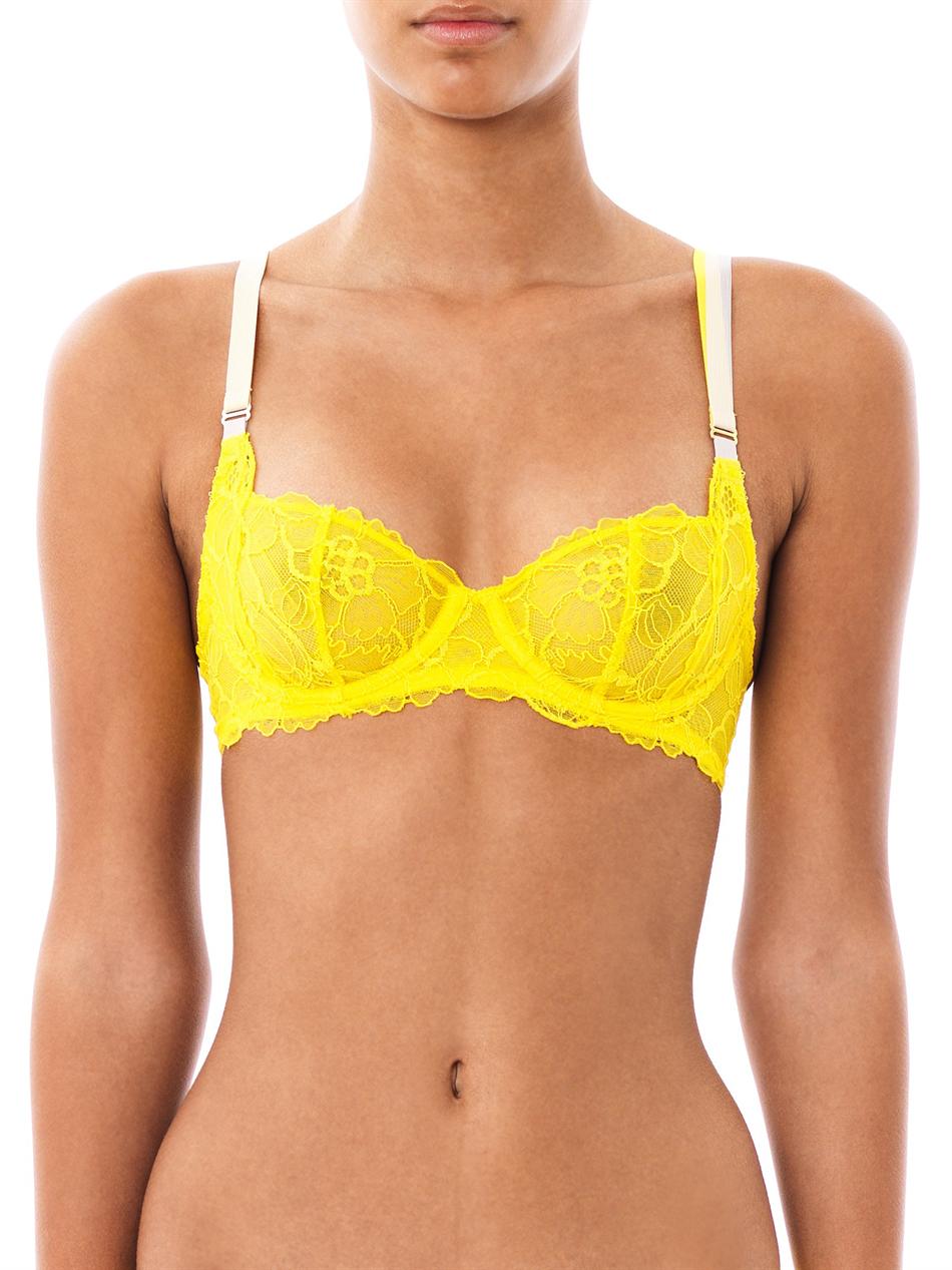 Lyst Stella McCartney Giselle Charming Lace Bra in Yellow
