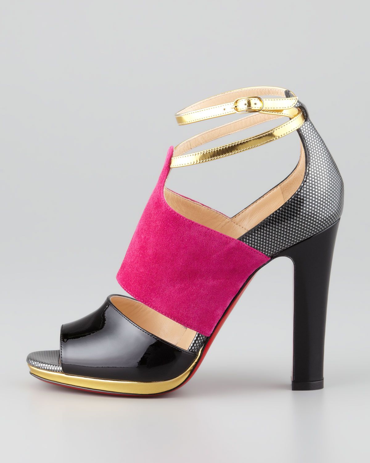 Christian louboutin Lasauve Colorblock Sandal Grenadinemulti in ...