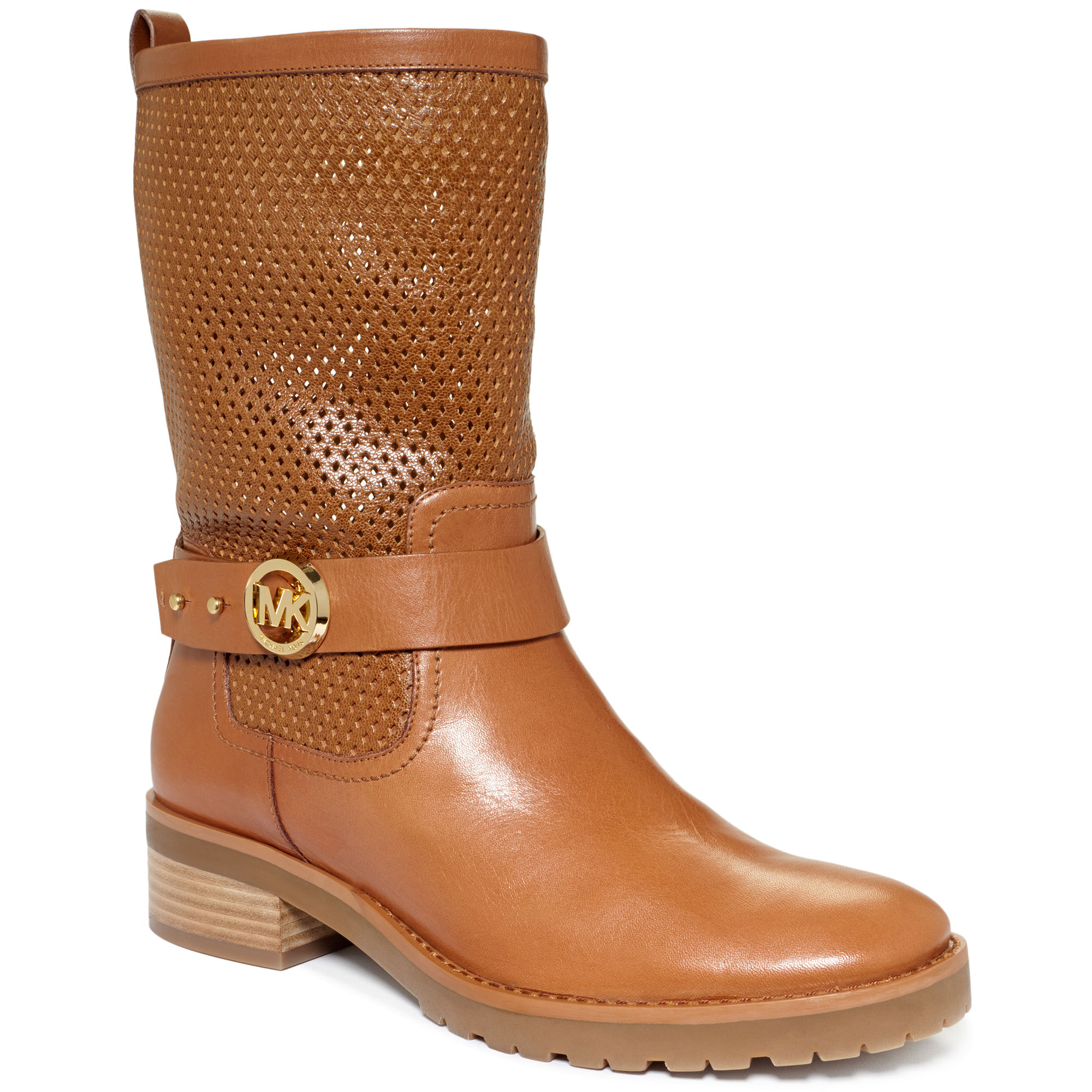 Michael kors Daria Flat Boots in Brown (Luggage Leather) | Lyst