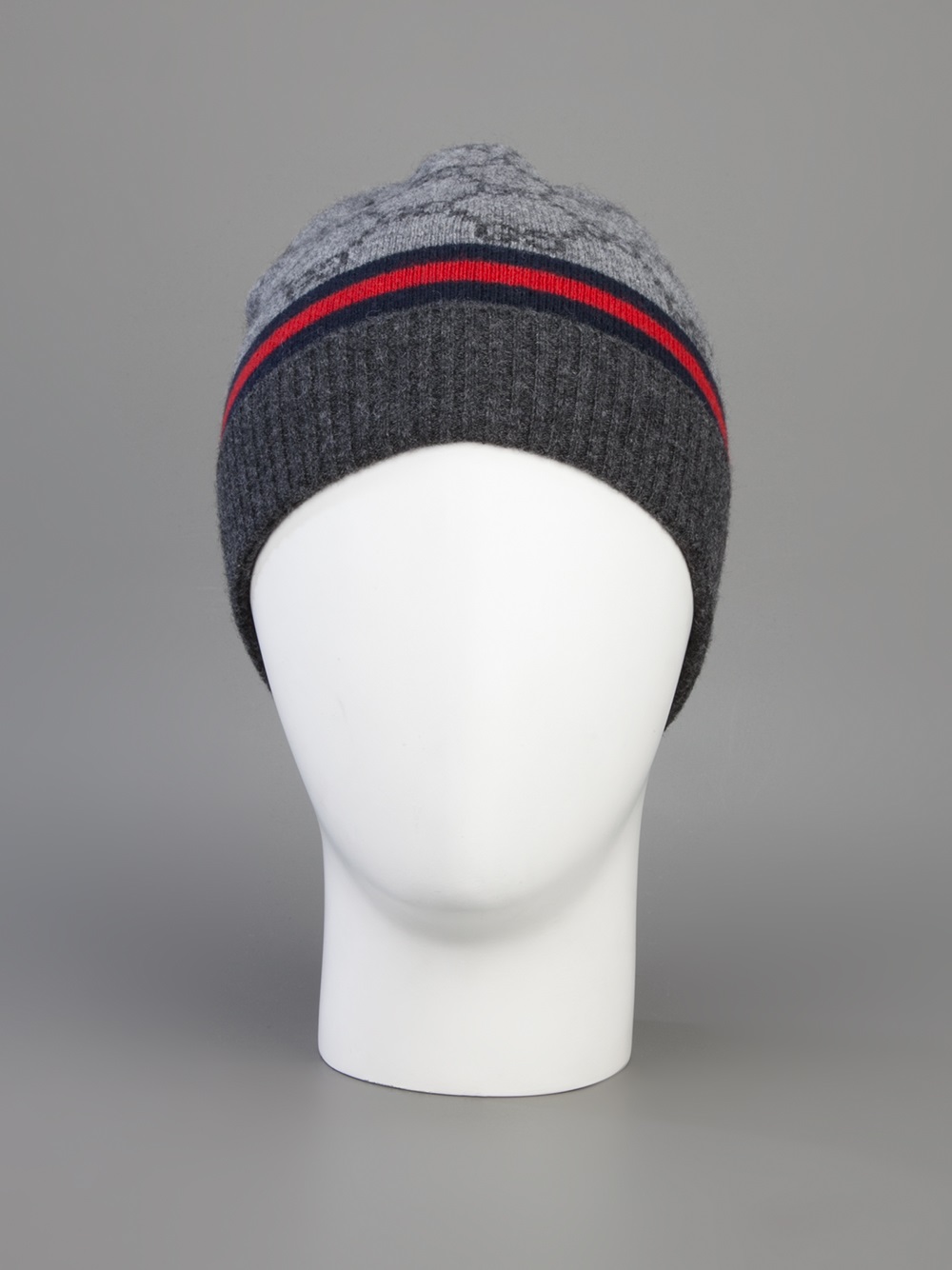 gucci web trim beanie hat