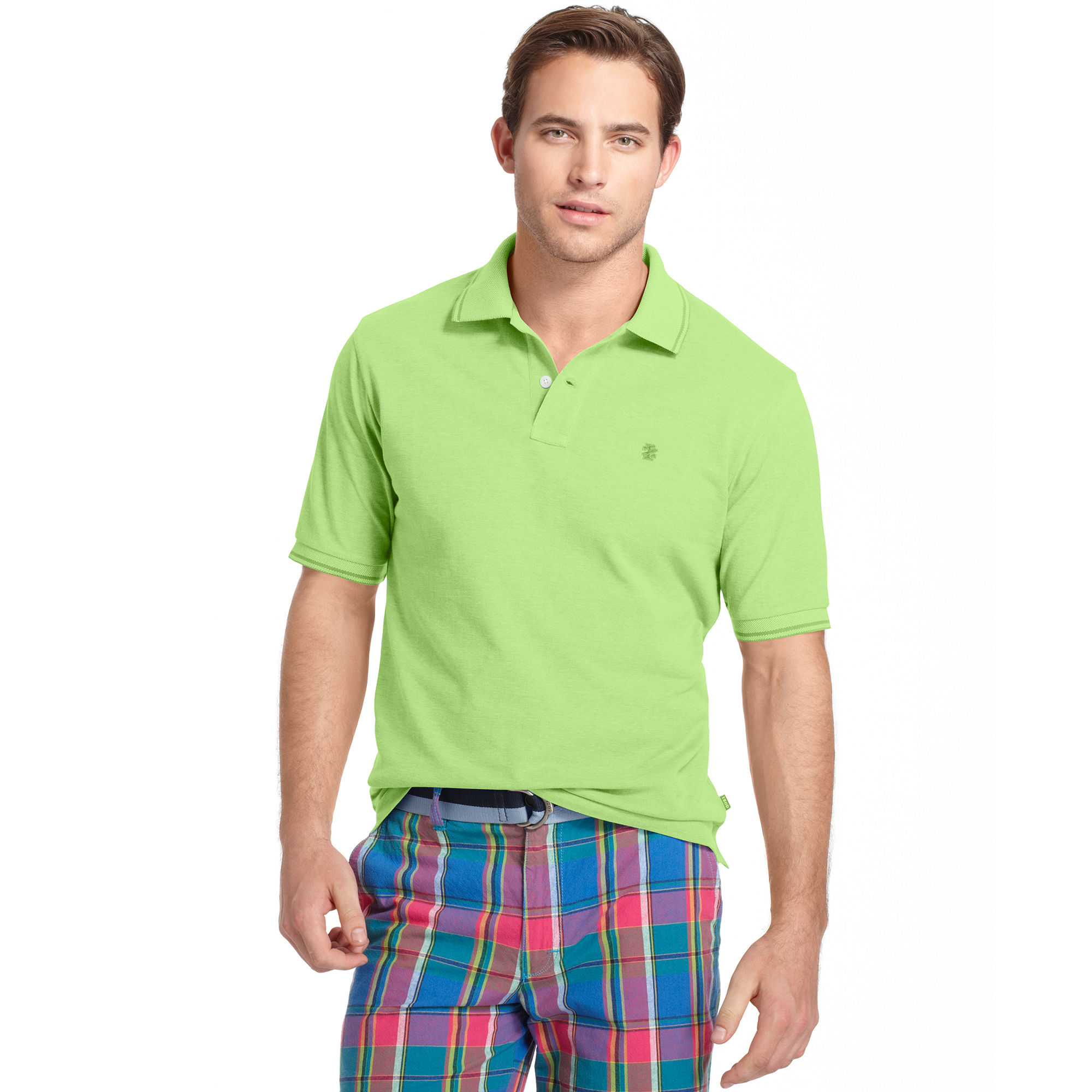 Izod Oxford Polo Shirt in Green for Men | Lyst