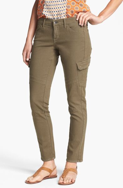 Lucky Brand Charlie Cargo Skinny Pants in Green (Army Green) | Lyst