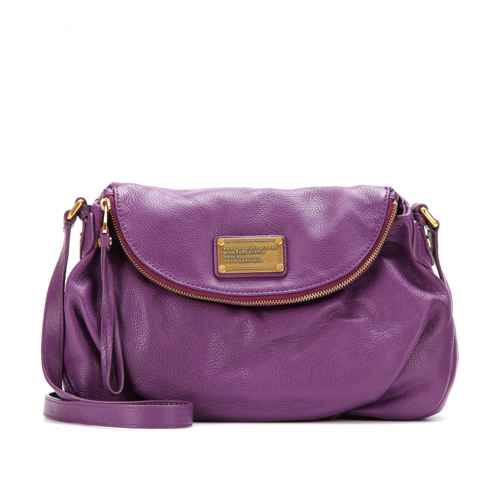 Marc By Marc Jacobs Natasha Texturedleather Shoulder Bag in Purple ...