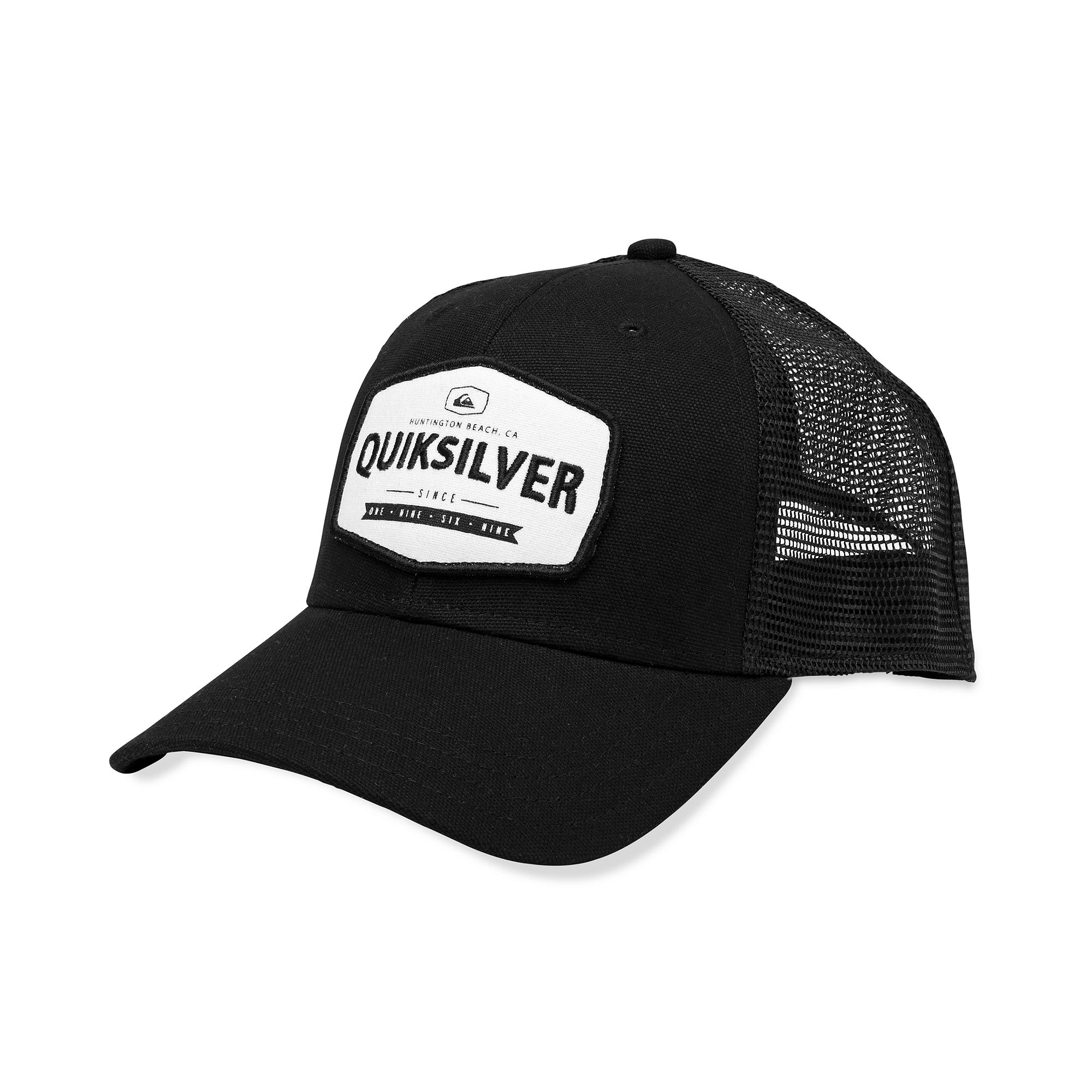 Lyst - Quiksilver Please Hold Patch Trucker Hat in Black for Men
