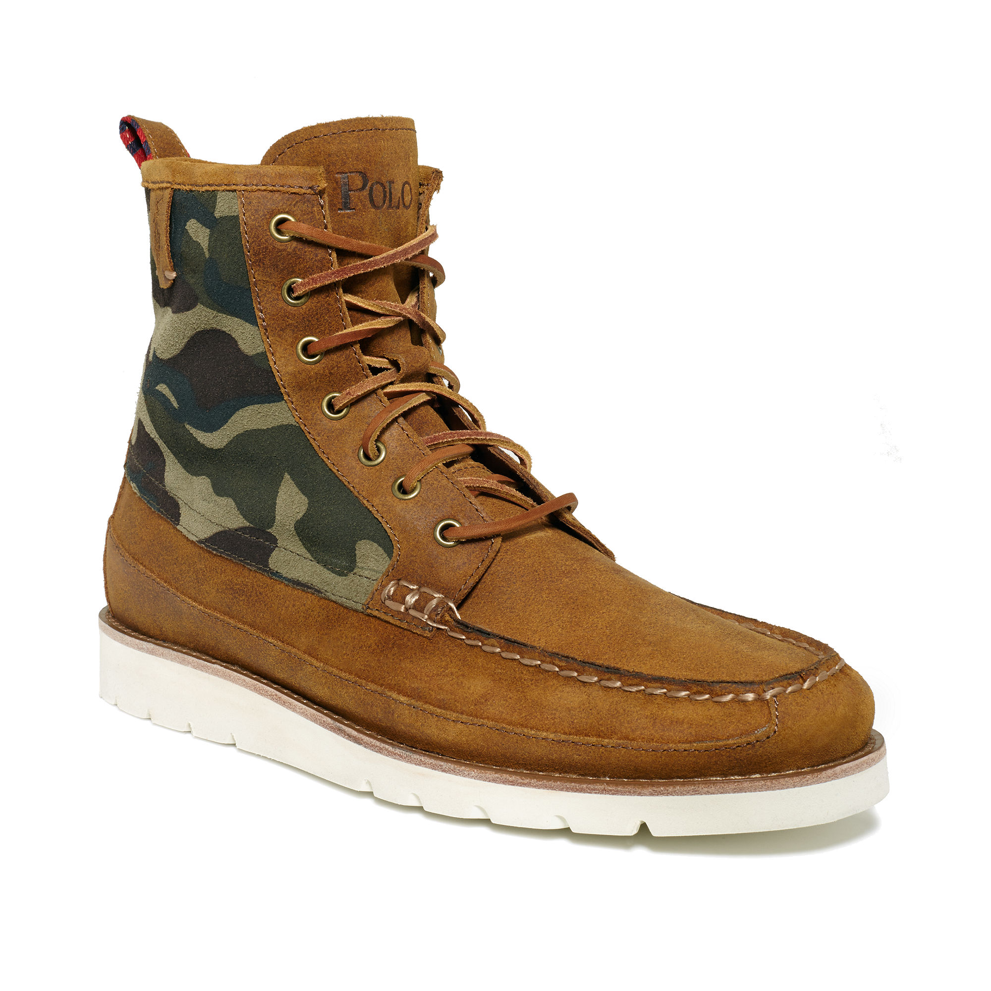 Ralph Lauren Stratford Boots in Brown for Men (Brown/Camo Print/Cream ...