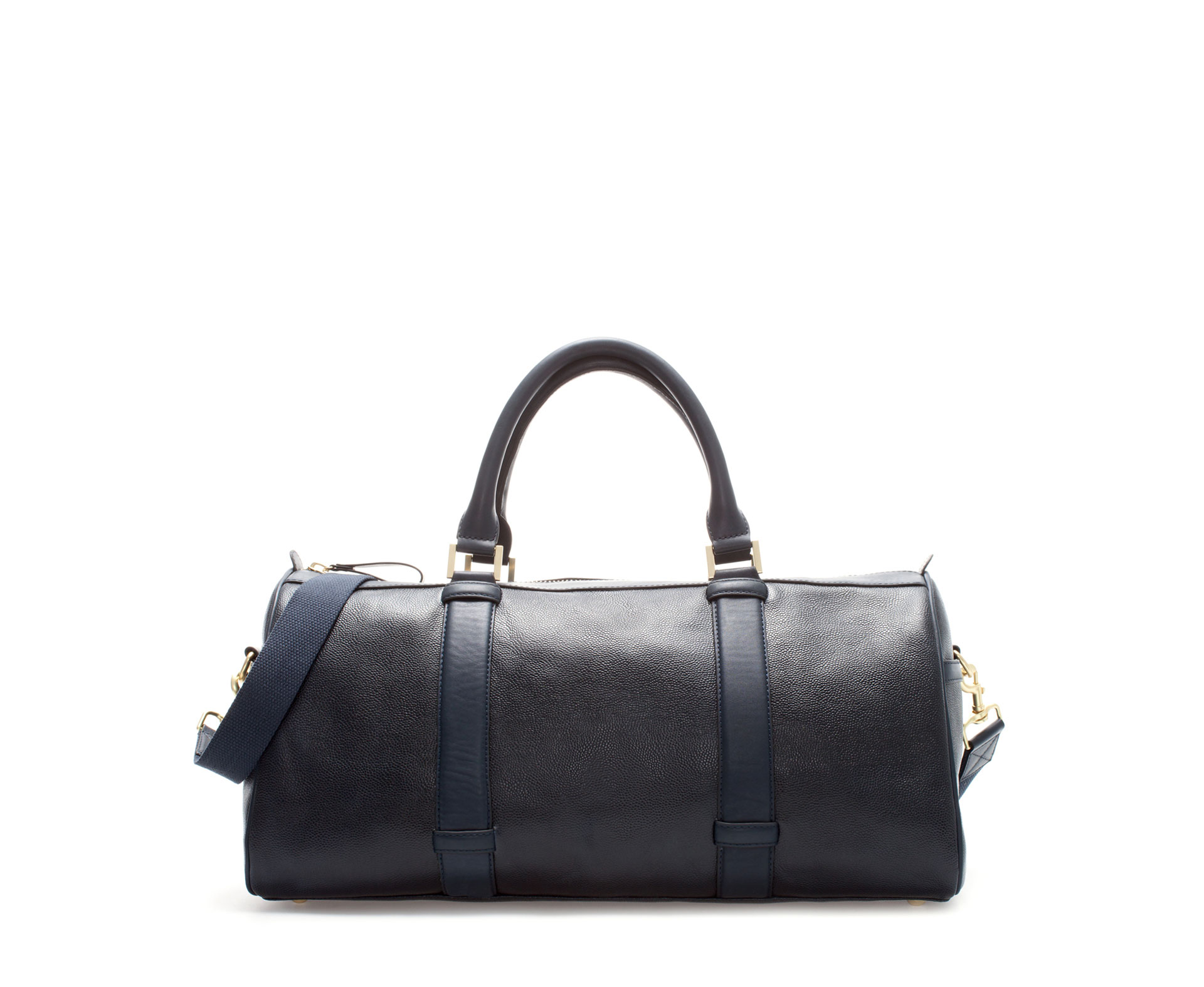 Zara Etched Leather Bowling Bag in Blue for Men | Lyst