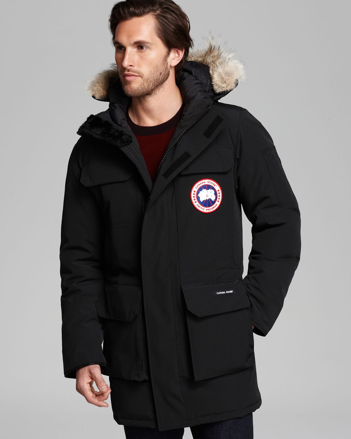 Canada goose Citadel Parka With Fur Hood in Black for Men | Lyst