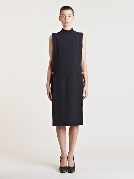 Givenchy Womens Sleeveless Metal Panel Dress in Black | Lyst