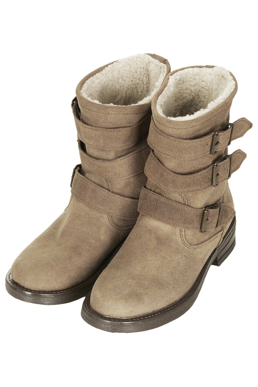 Marquis Multi Buckle Boots in Brown Lyst