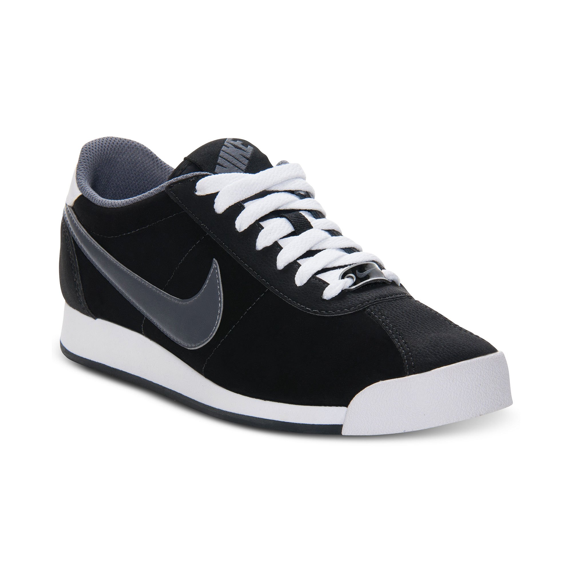 nike black leather trainers