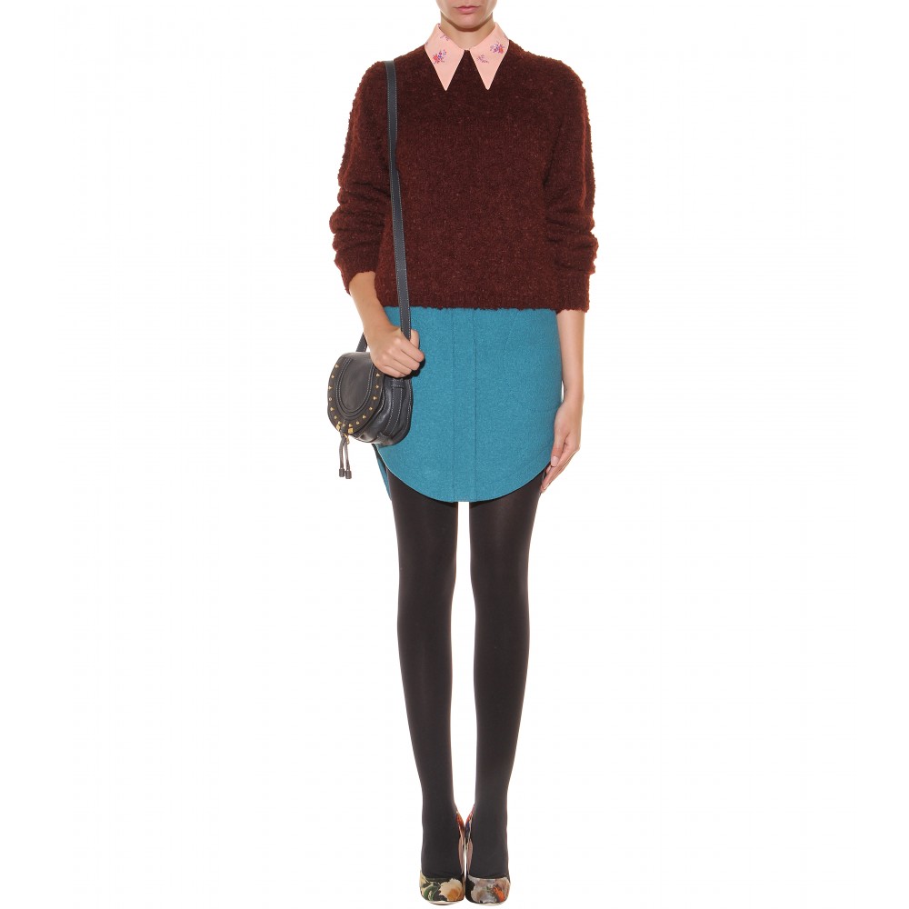 wool boucle skirt
