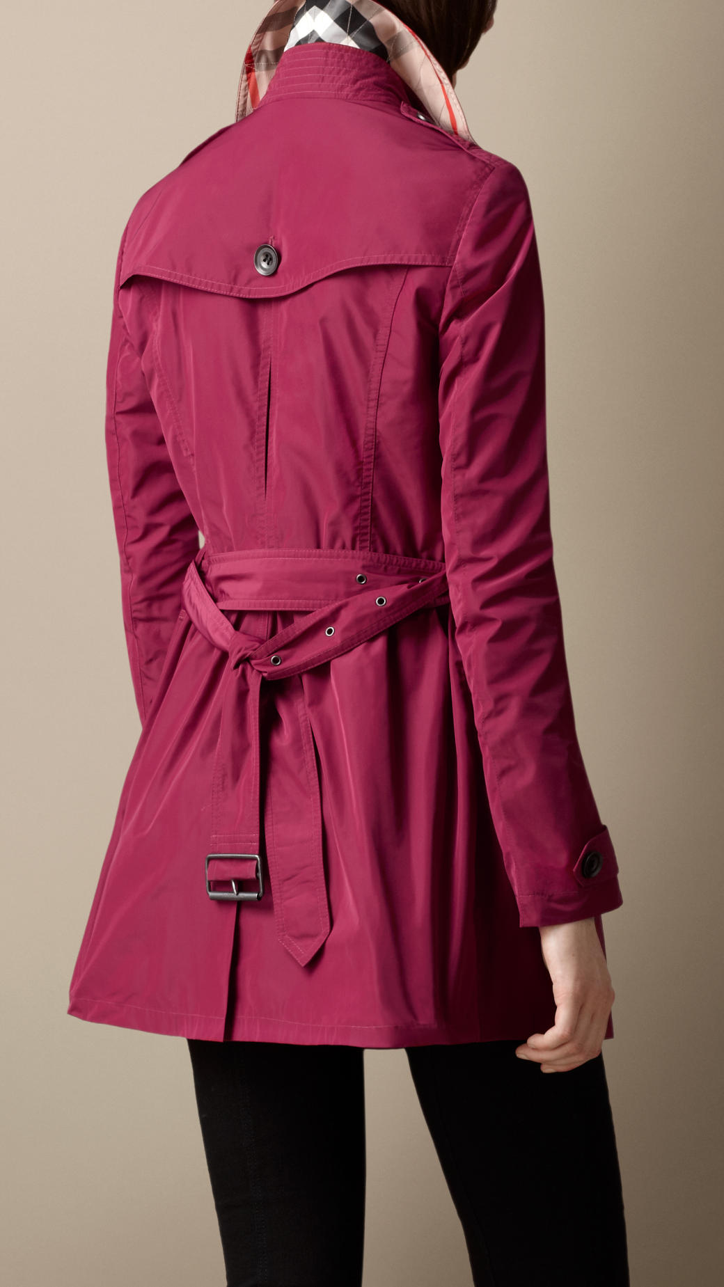 Burberry Short Gathered Skirt Trench Coat in Pink | Lyst