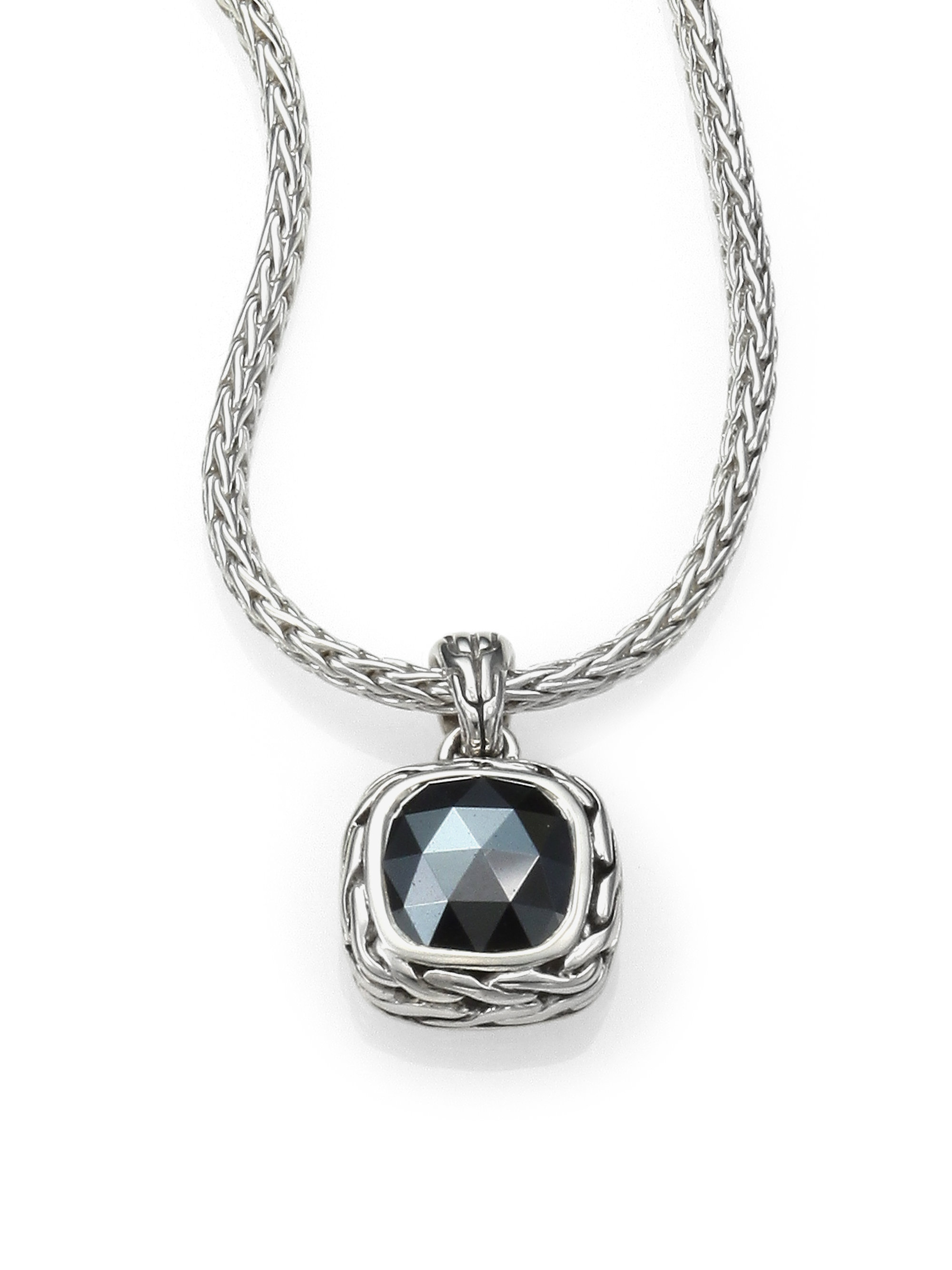 Lyst - John Hardy Classic Chain Sterling Silver Small Square Pendant
