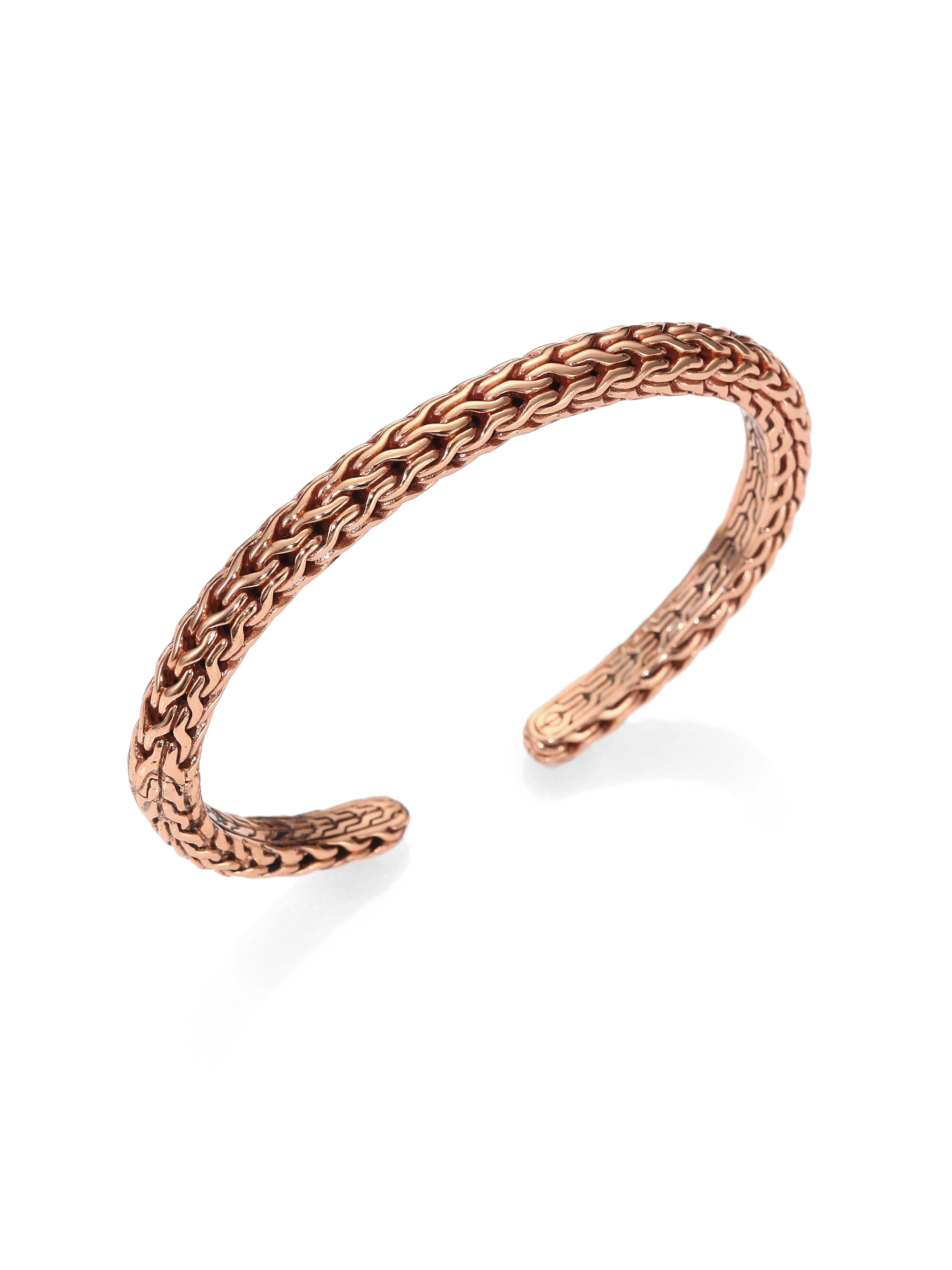 Lyst John Hardy Clic Chain Bronze Woven Cuff Bracelet In Metallic Gallery