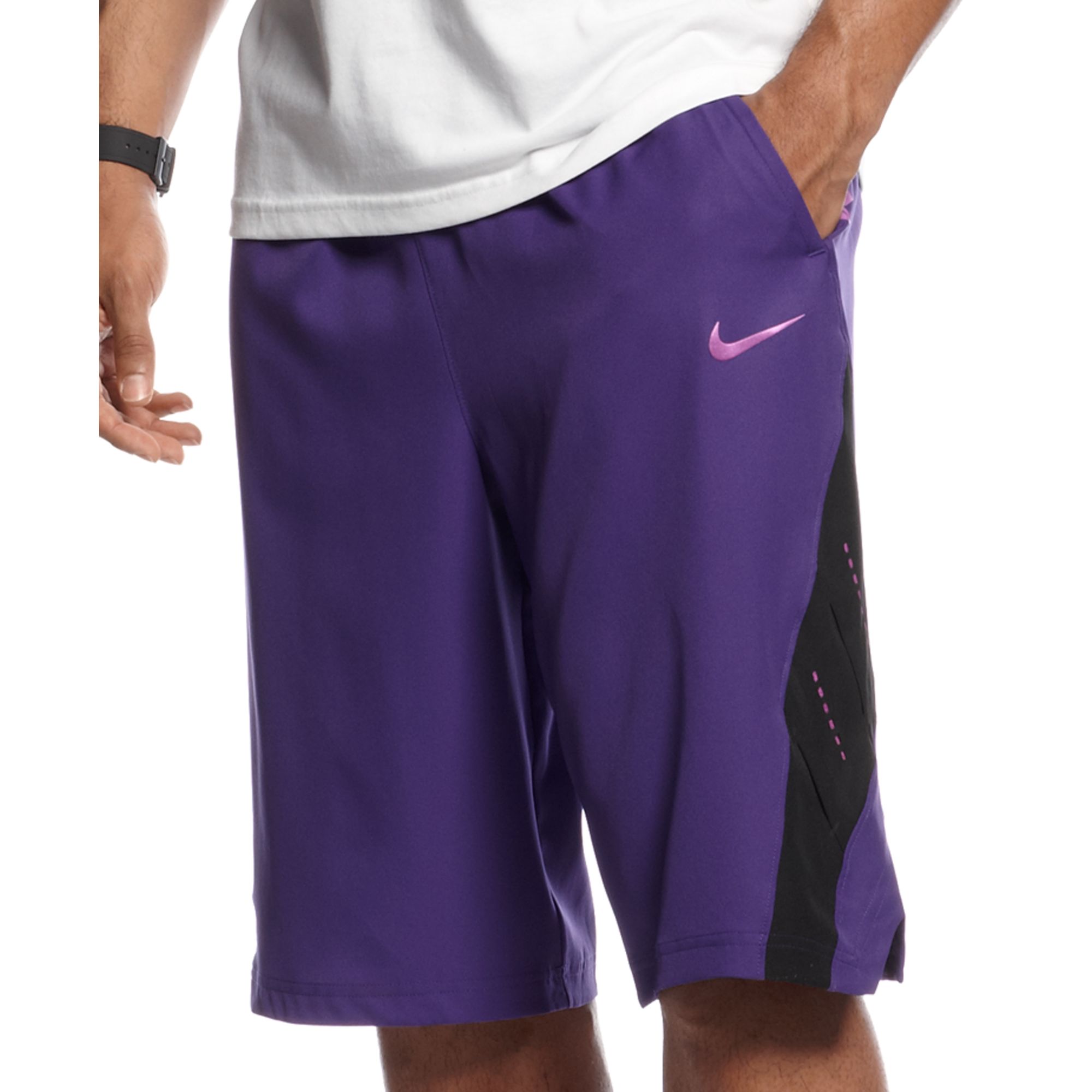 mens nike purple shorts