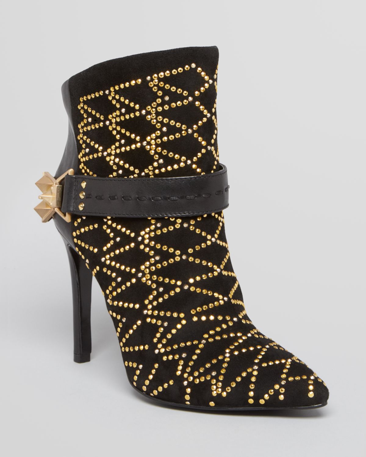 black pointed toe bootie
