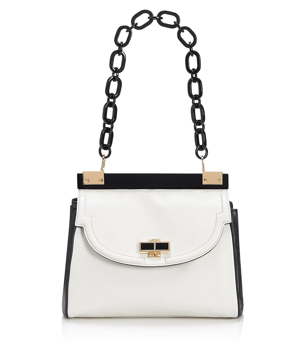 Lyst - Tory Burch Medium Resin Top Bag in White