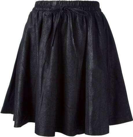 2nd Day Morgan Leather Skirt in Black | Lyst