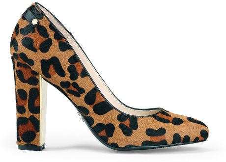 C. Wonder Calf Hair Chunky Heel Pump in Brown (LEOPARD) | Lyst