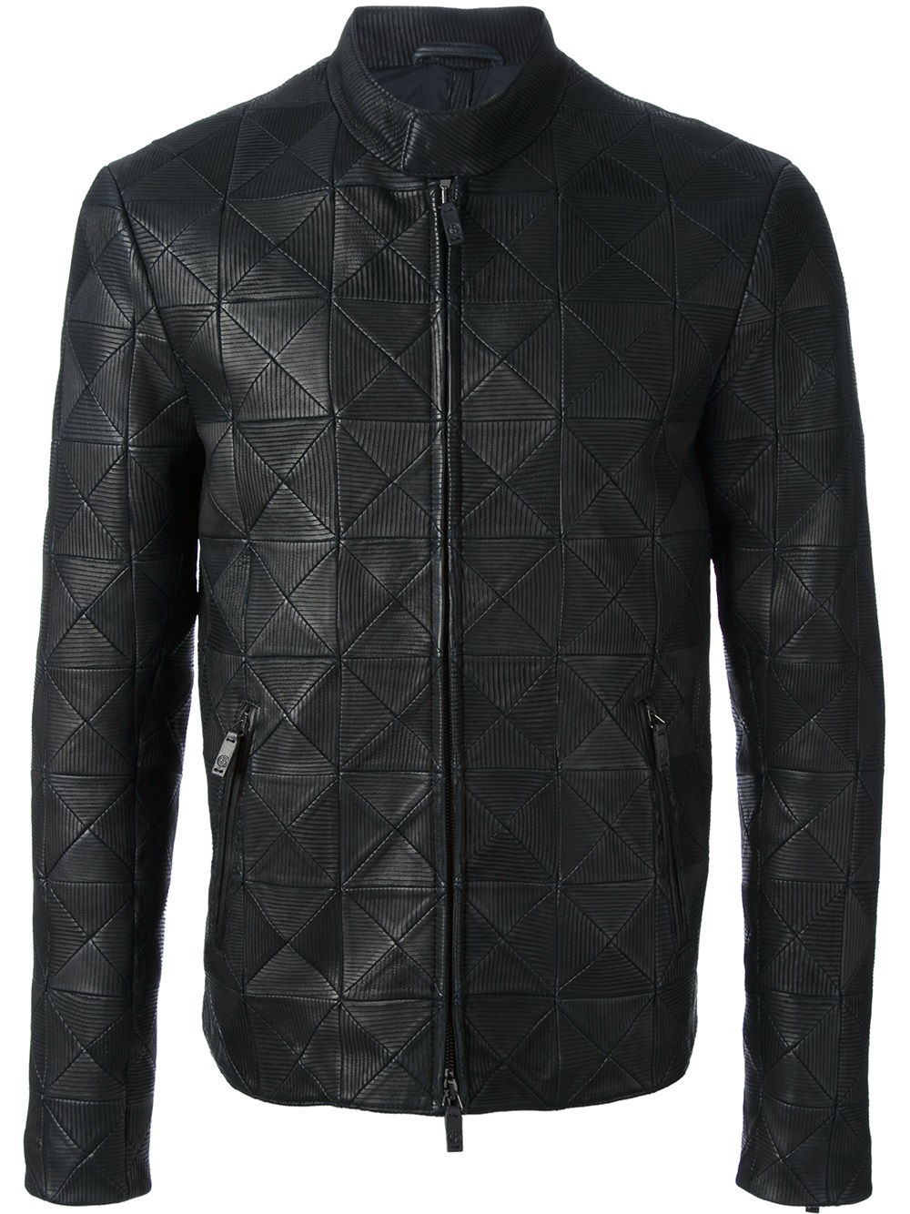 Giorgio Armani Patchwork Jacket in Black for Men | Lyst