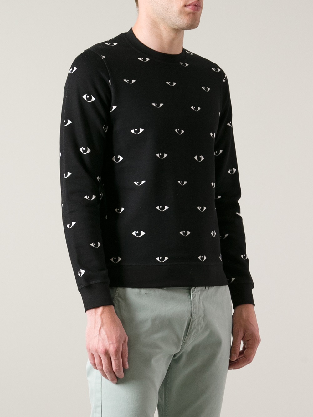 KENZO Eye Print Sweater in Black for Men - Lyst
