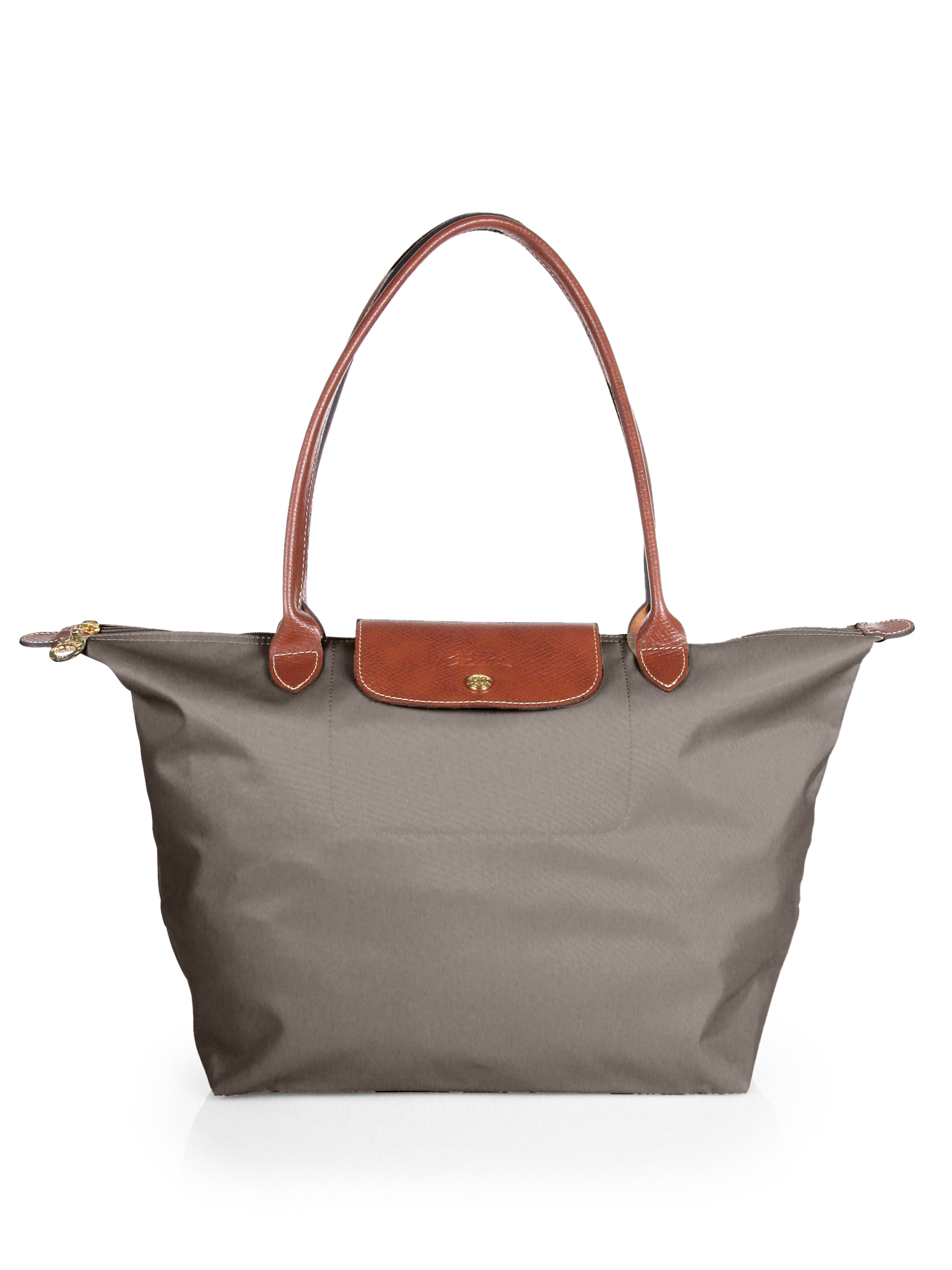 Longchamp Le Pliage Shoulder Tote in Gray (CLAY) | Lyst