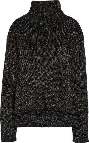 Adam Lippes Oversized Cashmere Turtleneck Sweater in Gray | Lyst