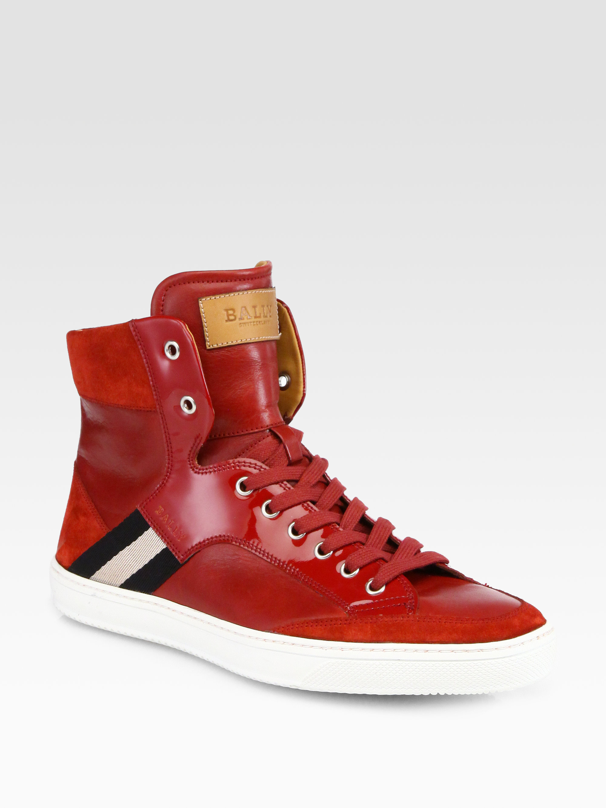 Lyst - Bally Oldani-148 High-Top Sneakers in Red for Men