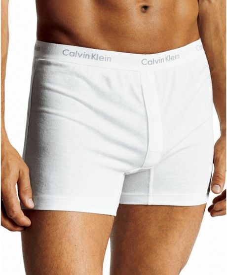 Calvin Klein Classic Slim Fit Knit Boxer U1029 in White for Men | Lyst