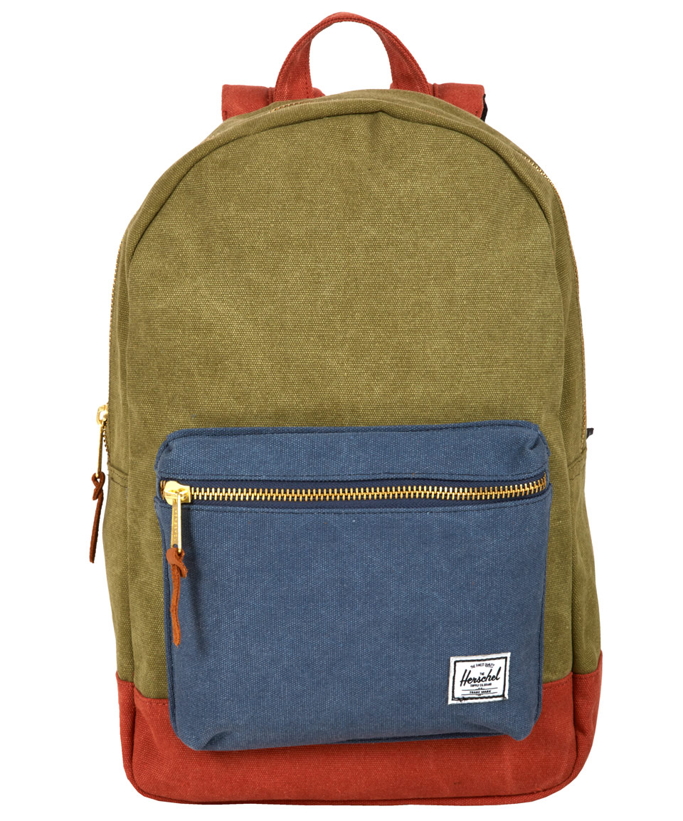 Herschel Supply Co. Khaki Settlement Canvas Backpack in Khaki for Men ...