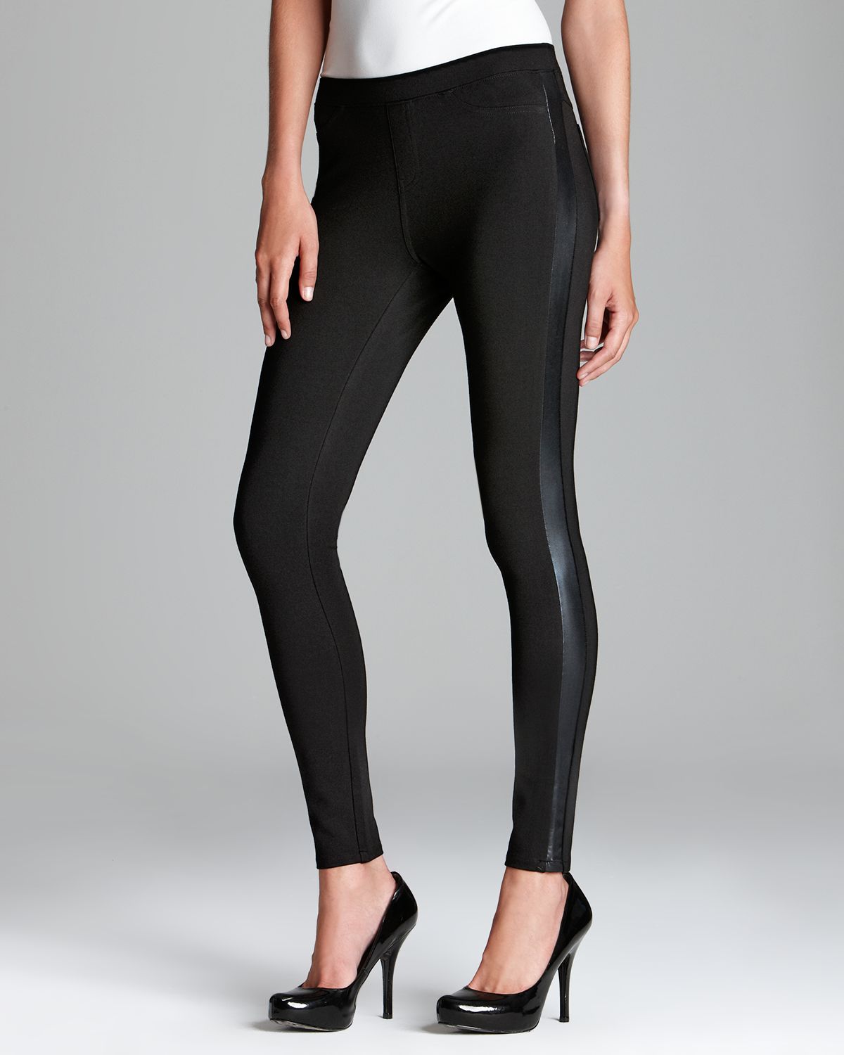 Hue Tuxedo Ponte Leggings in Black | Lyst