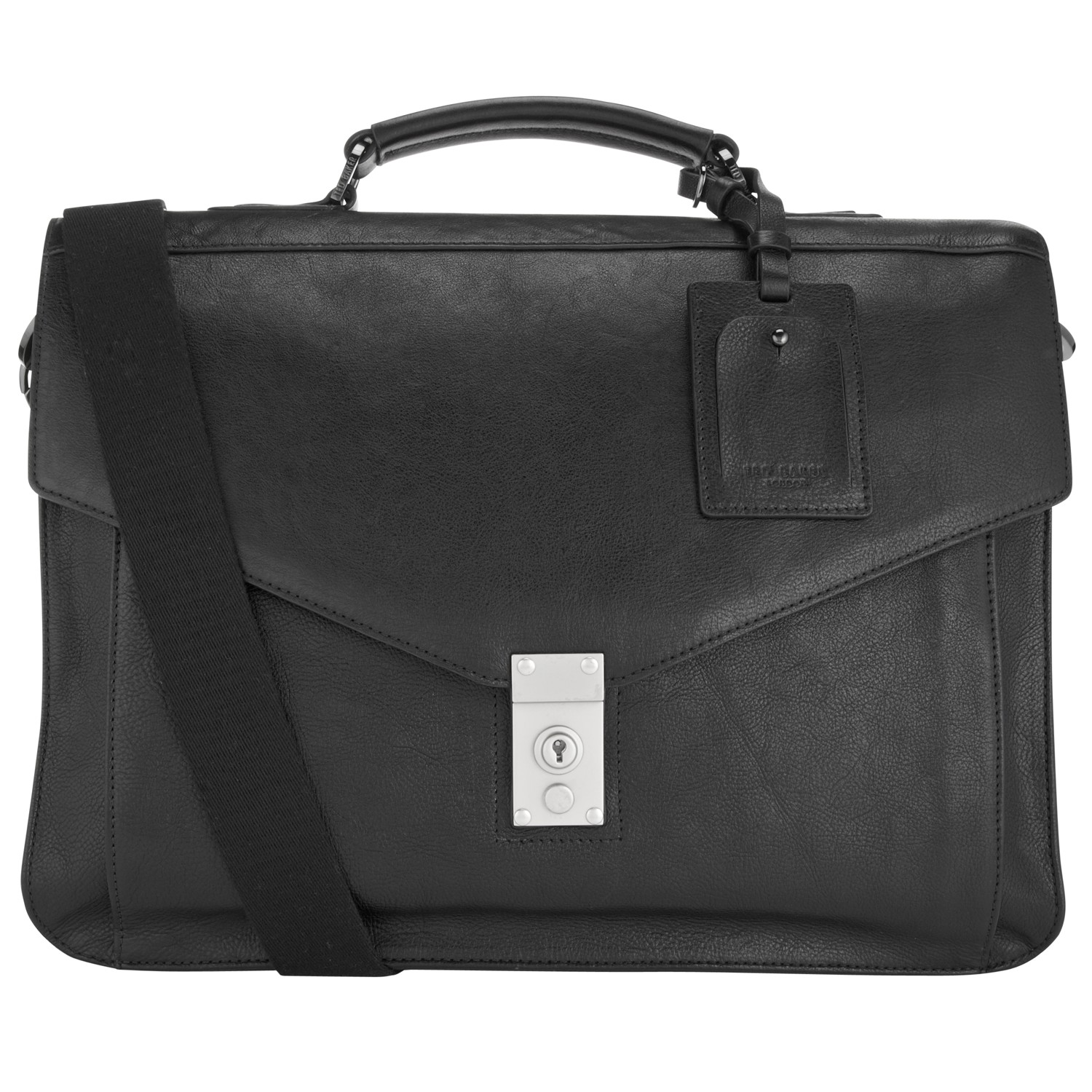 Ted Baker Lozzen Leather Briefcase in Black for Men | Lyst