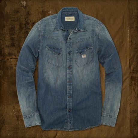 Denim & Supply Ralph Lauren Slant pocket Western Shirt in Blue for Men ...