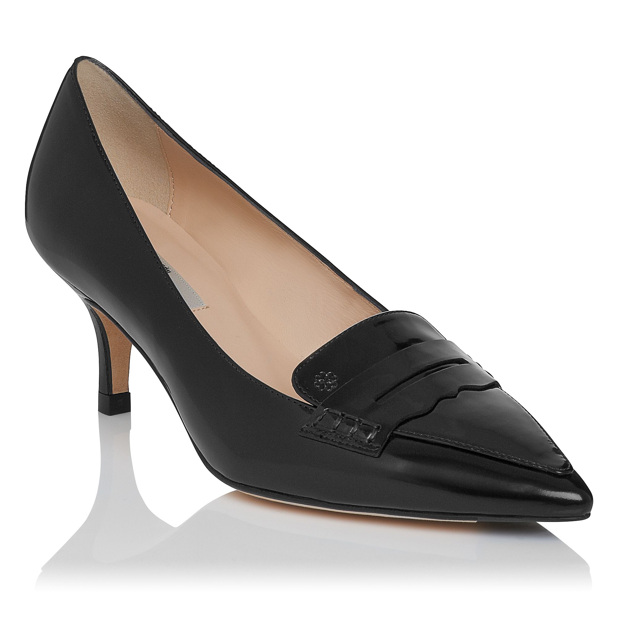 Lk Bennett Linda Pointed Toe Court Shoes in Black | Lyst