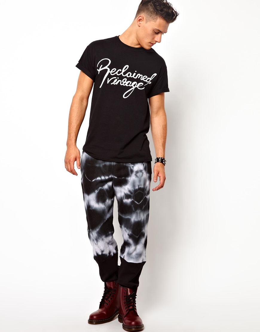 grey and black tie dye sweatpants