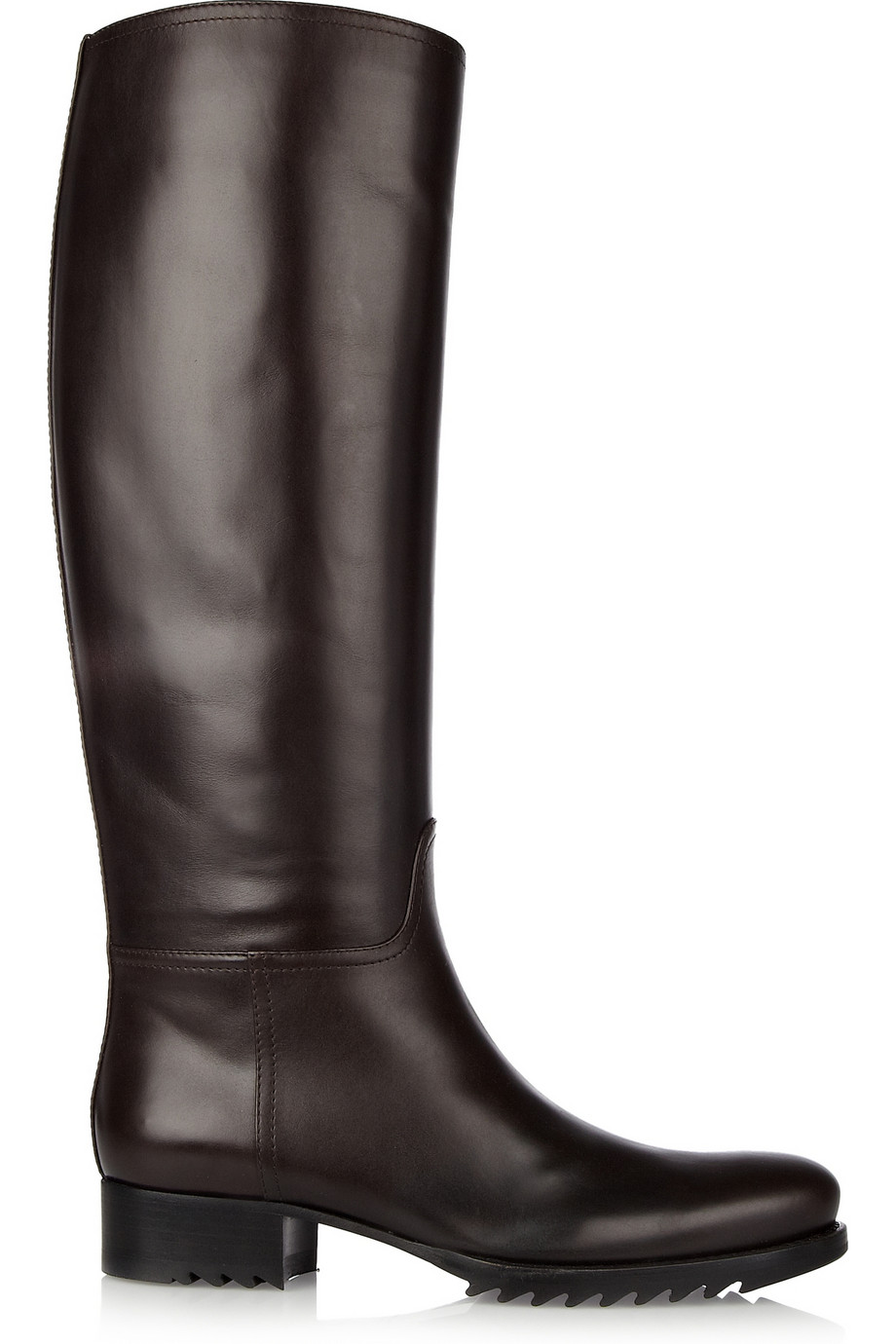Lyst - Bottega veneta Leather Knee Boots in Brown