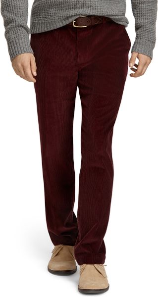 Brooks Brothers Milano 8wale Corduroy Pants in Red for Men (Burgundy ...