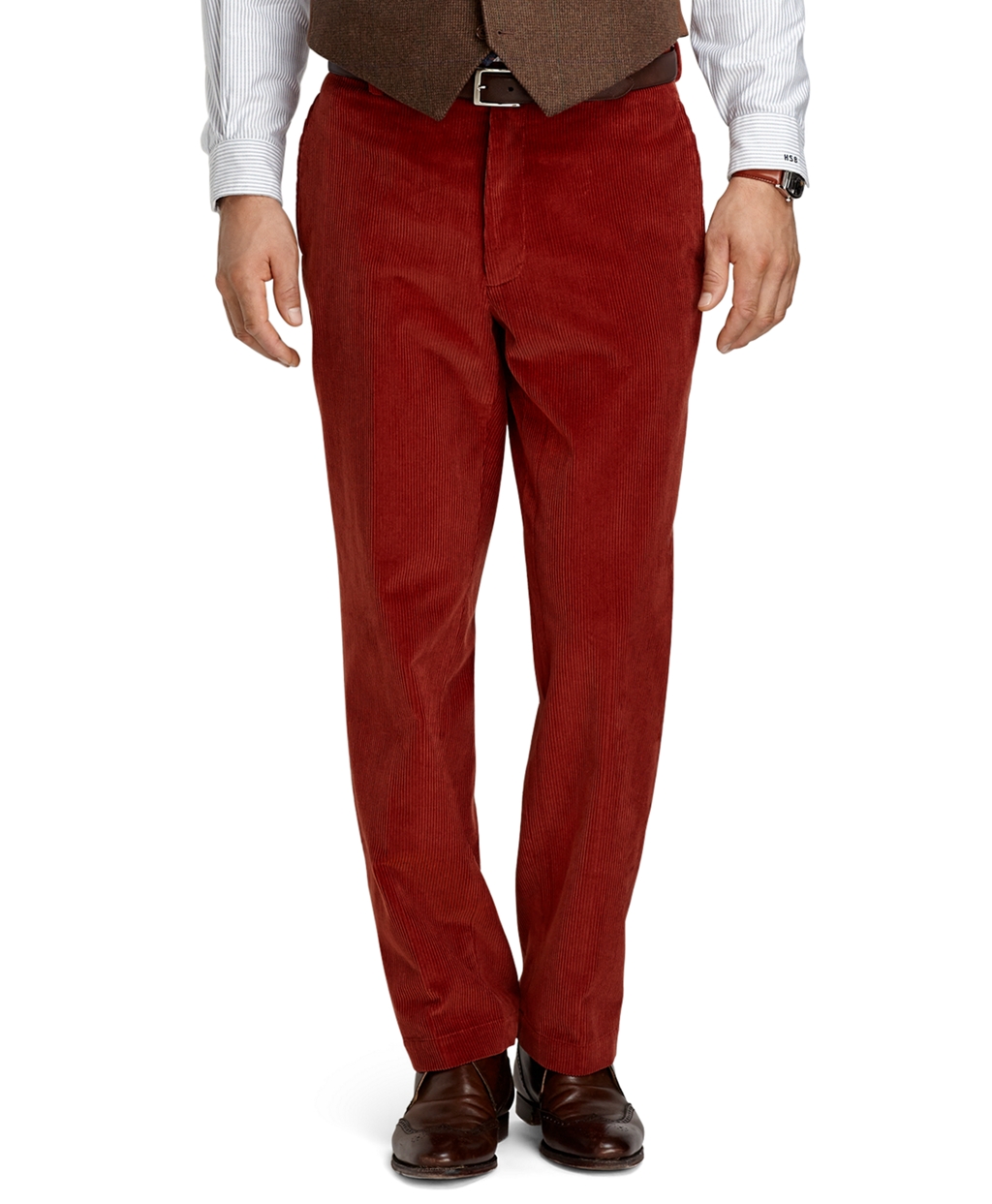 Lyst - Brooks Brothers Hudson 8wale Corduroy Pants in Orange for Men