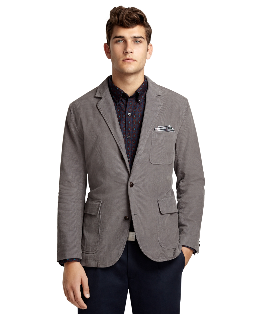 Brooks brothers Corduroy Sack Coat in Gray for Men (Grey) | Lyst