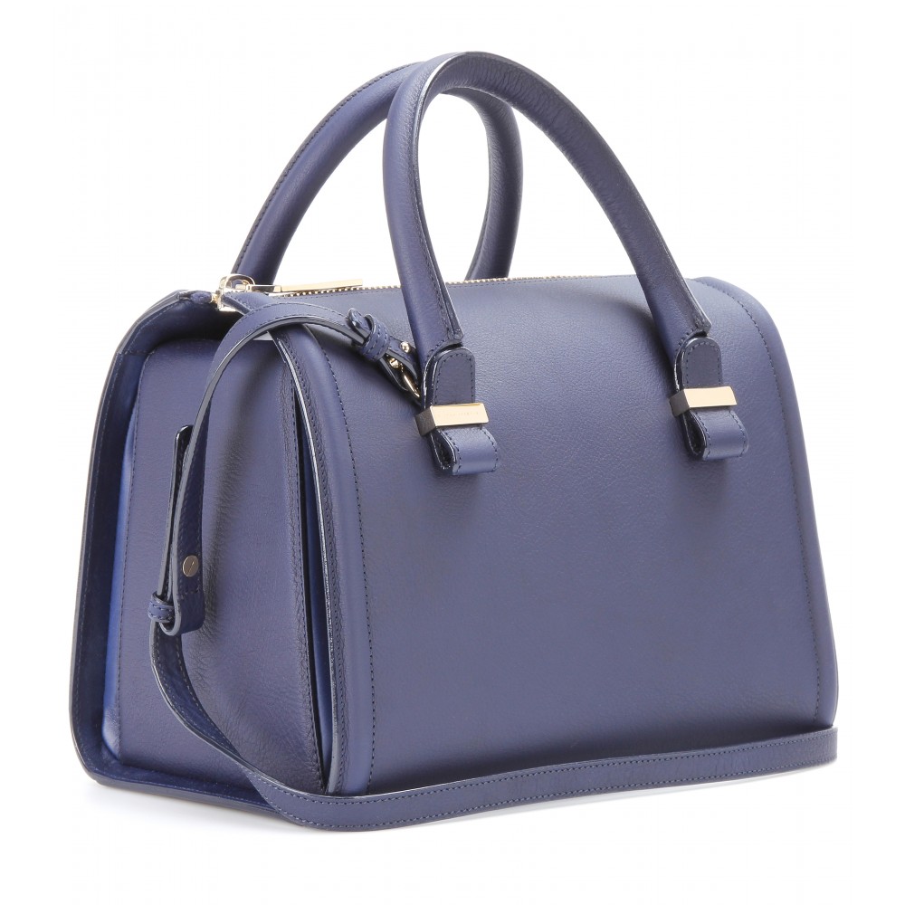 Lyst - Victoria Beckham Seven Leather Shoulder Bag in Blue