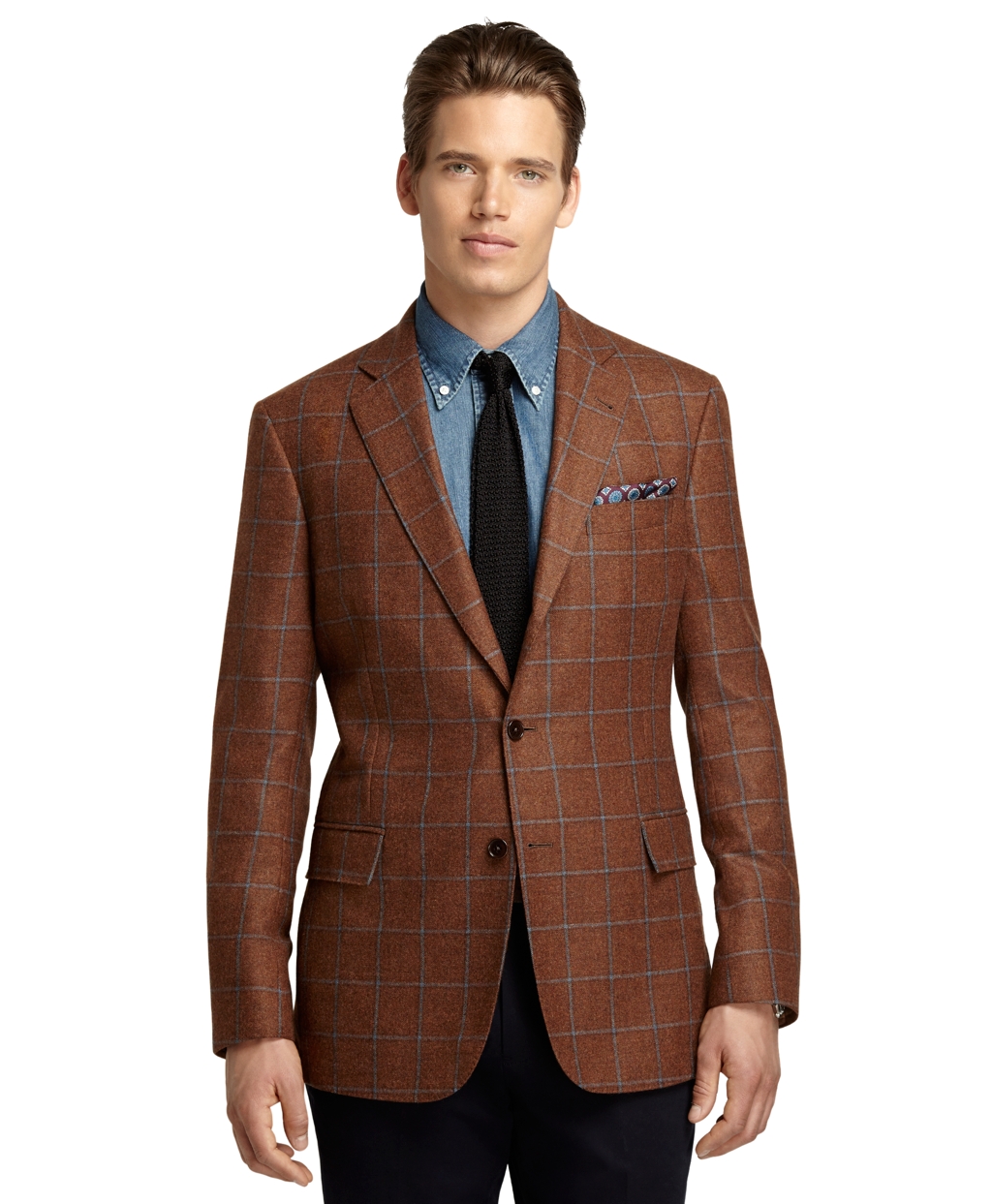 Brooks Brothers Regent Fit Windowpane Sport Coat in Brown for Men (Rust ...