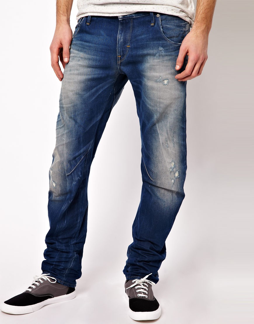 Lyst - G-Star Raw G Star Jeans Arc 3d Slim Medium Aged Denim - Blue in ...