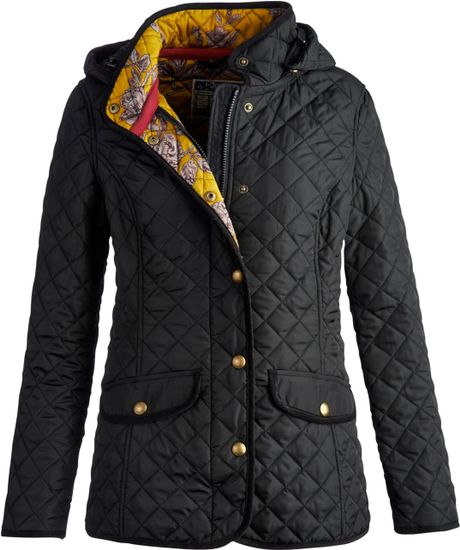 Joules Marcotte Quilt Jacket in Black | Lyst