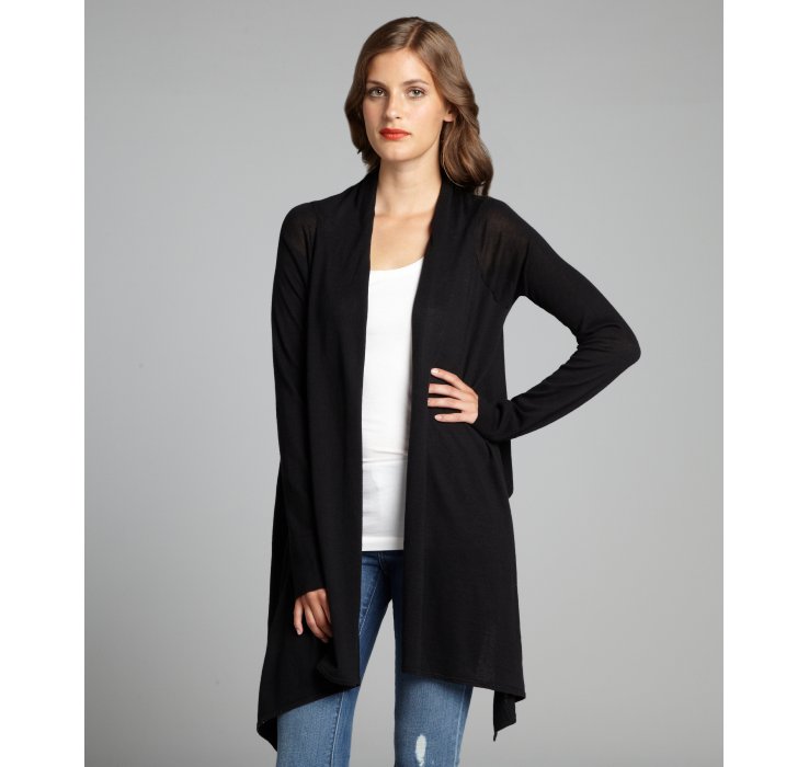 long black open cardigan