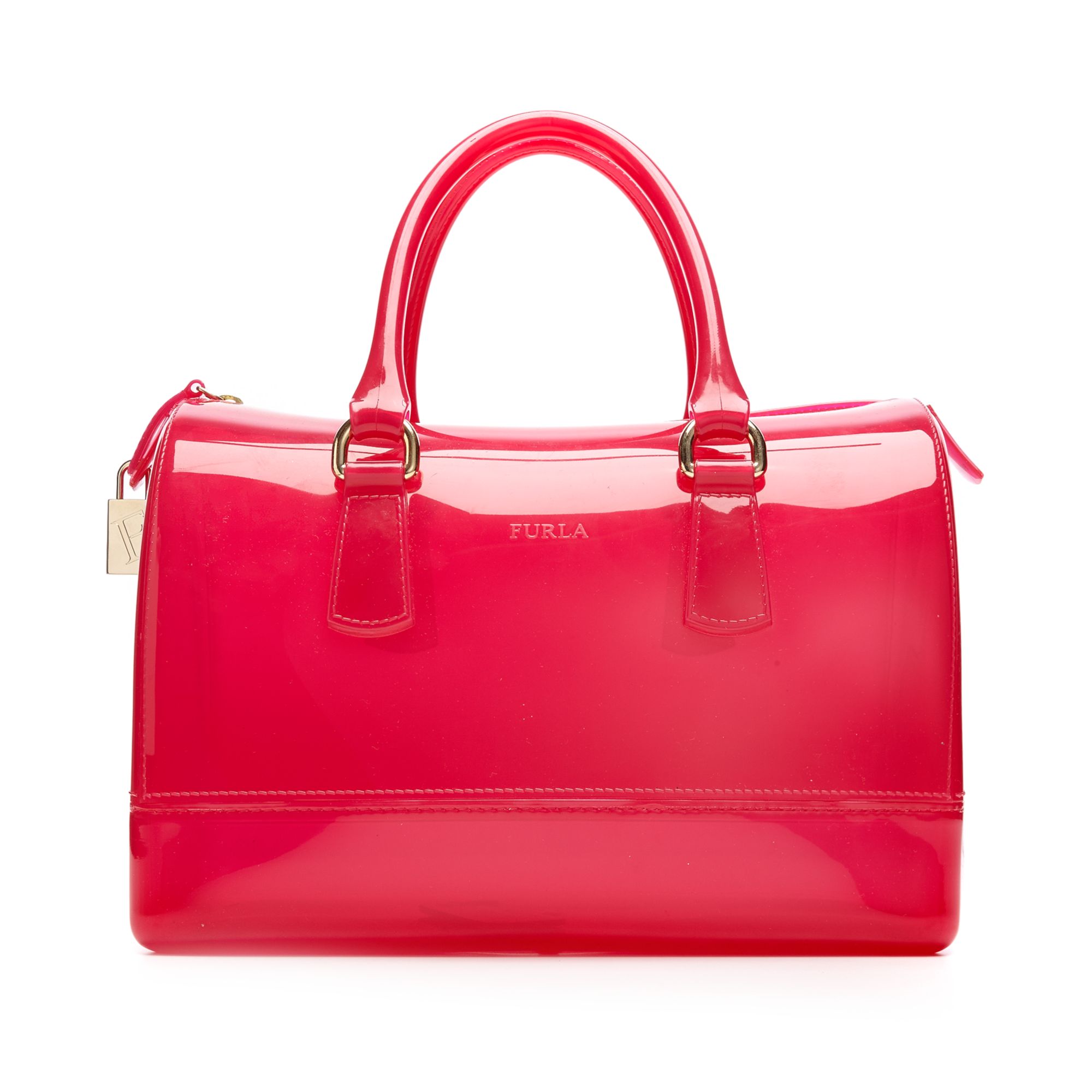 Furla Candy Bauletto Satchel in Red (Shocking Pink) | Lyst