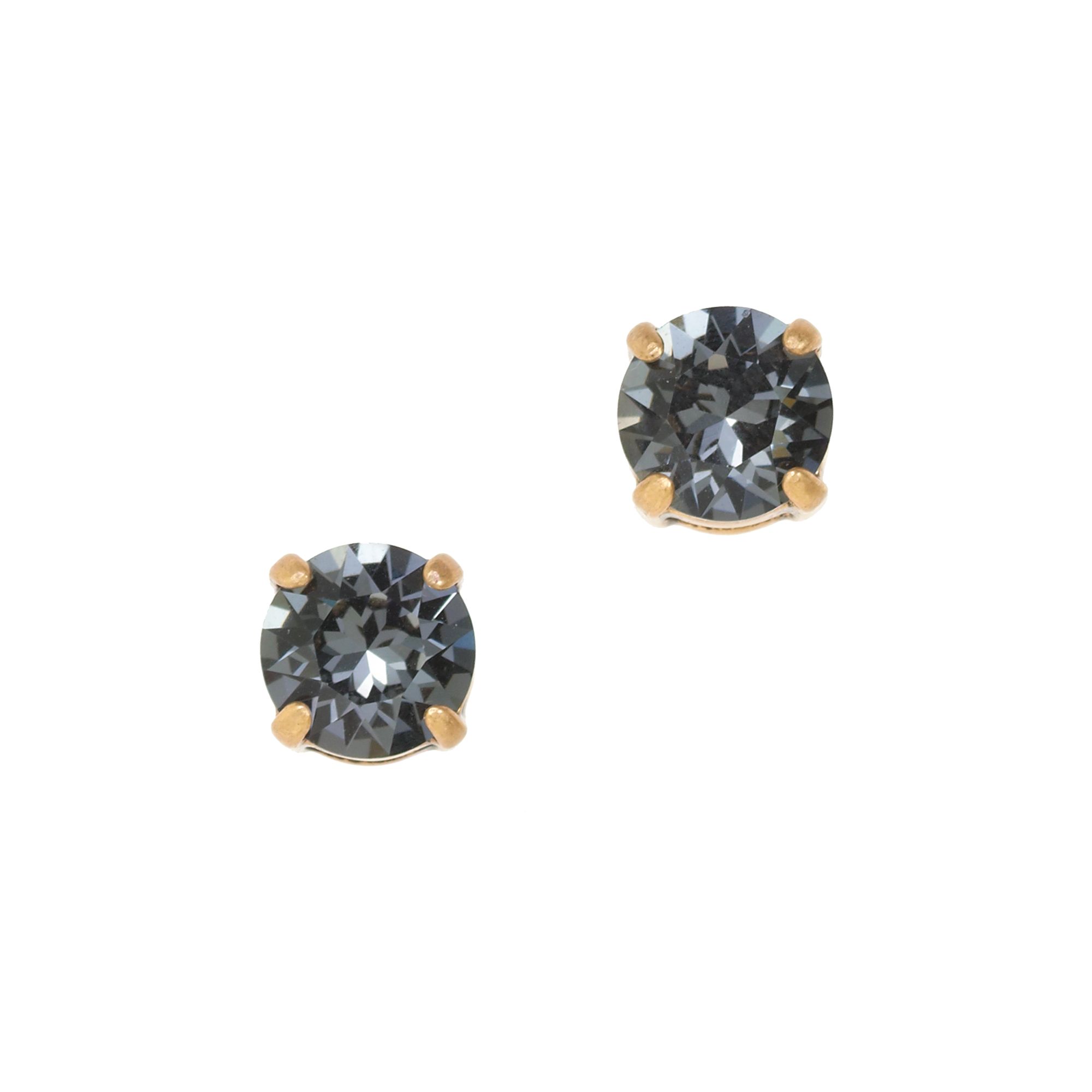 Lyst J Crew Swarovski Crystal Dot Earrings In Gray Gallery