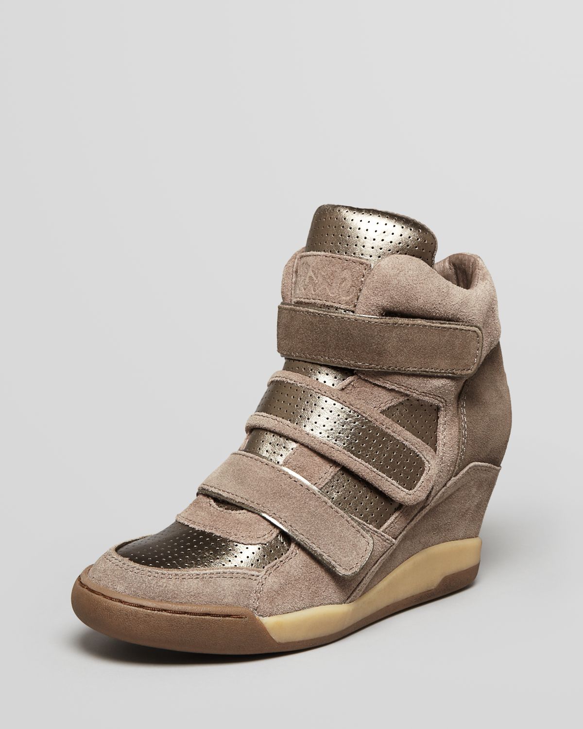 Ash High Top Wedge Sneakers Alex in Brown (Stone/Piombo/Black) | Lyst
