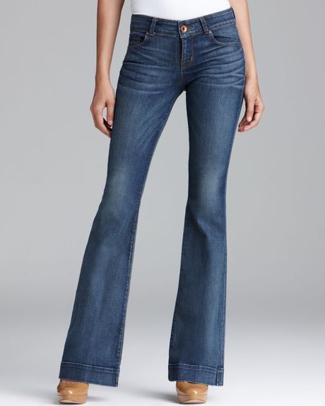 J Brand Jeans 722 Low Rise Lovestory Flare in Skylar in Blue (Skylar ...