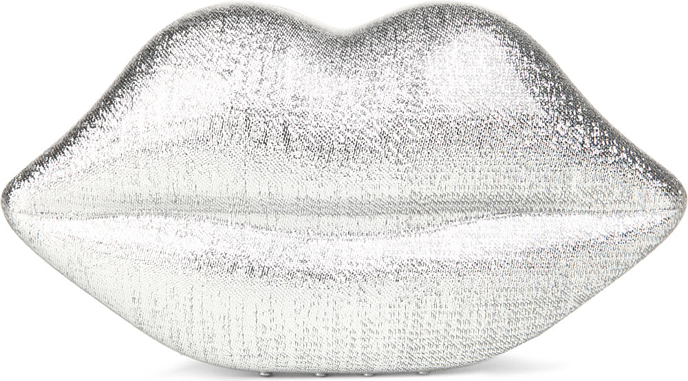 lulu guinness silver clutch