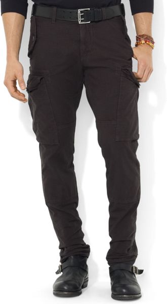 Ralph Lauren Straight Fit Canadian Rip Stop Cargo Pants in Black for ...